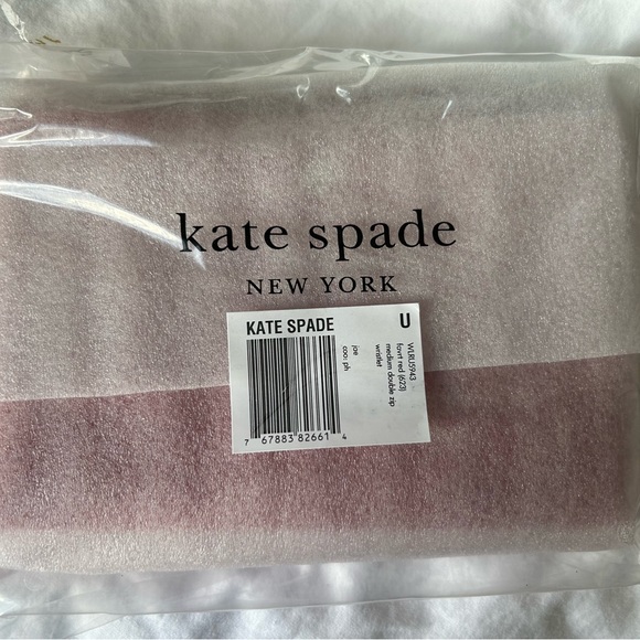 Kate Spade Red Wristlet Medium Double Zip - Picture 5 of 5